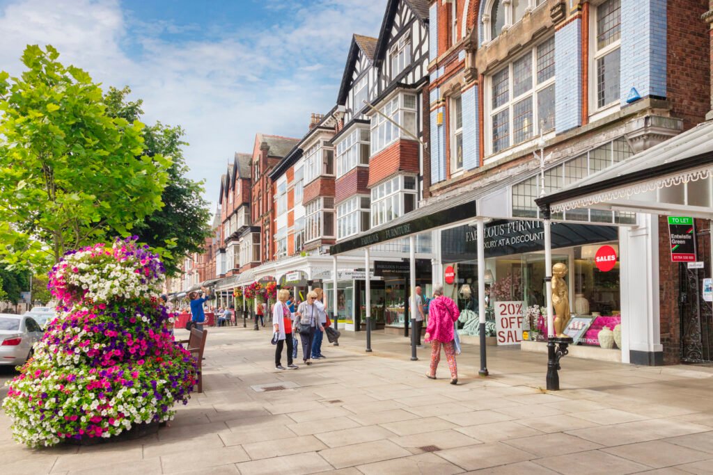Lord Street in Southport, UK, showcasing Victorian architecture and a struggling high street, reflecting how small businesses need to adapt their lead generation tools for a modern age.